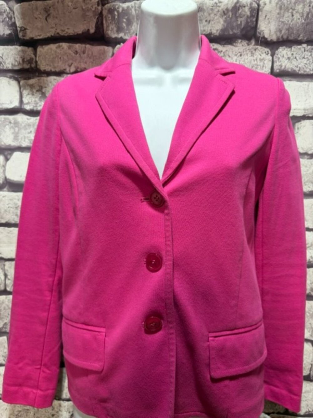 Talbots Pink 3 Button Long Sleeve Jacket Size P